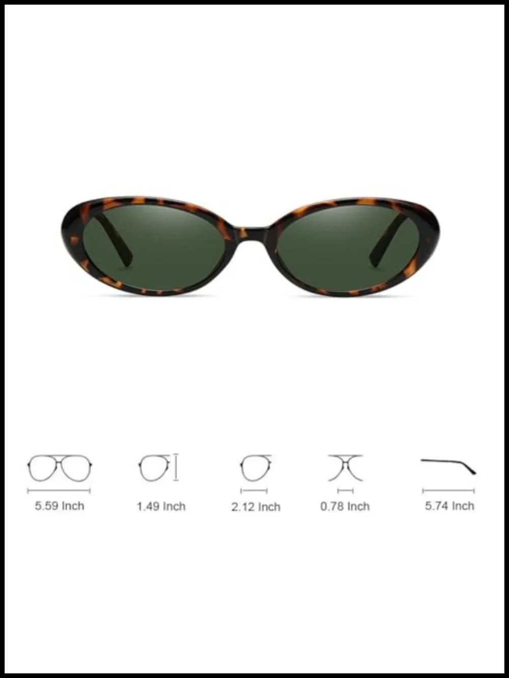 Vintage Cat Eye Sunglasses UV Protection Oval Retro Sunglasses